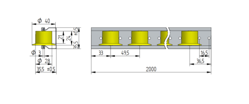 spec_727 Rollenleiste Typ 727- 2000mm