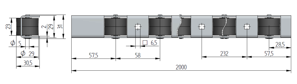 spec rollenleiste 100