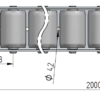 Rollenleiste typ 200V für hohe Temperaturen geeignet - 2000mm