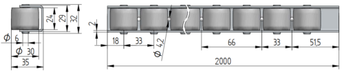 rollenleiste spec 100 oc