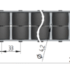 Rollenleisten 200AS mit antistatischen Rollen L=2000mm
