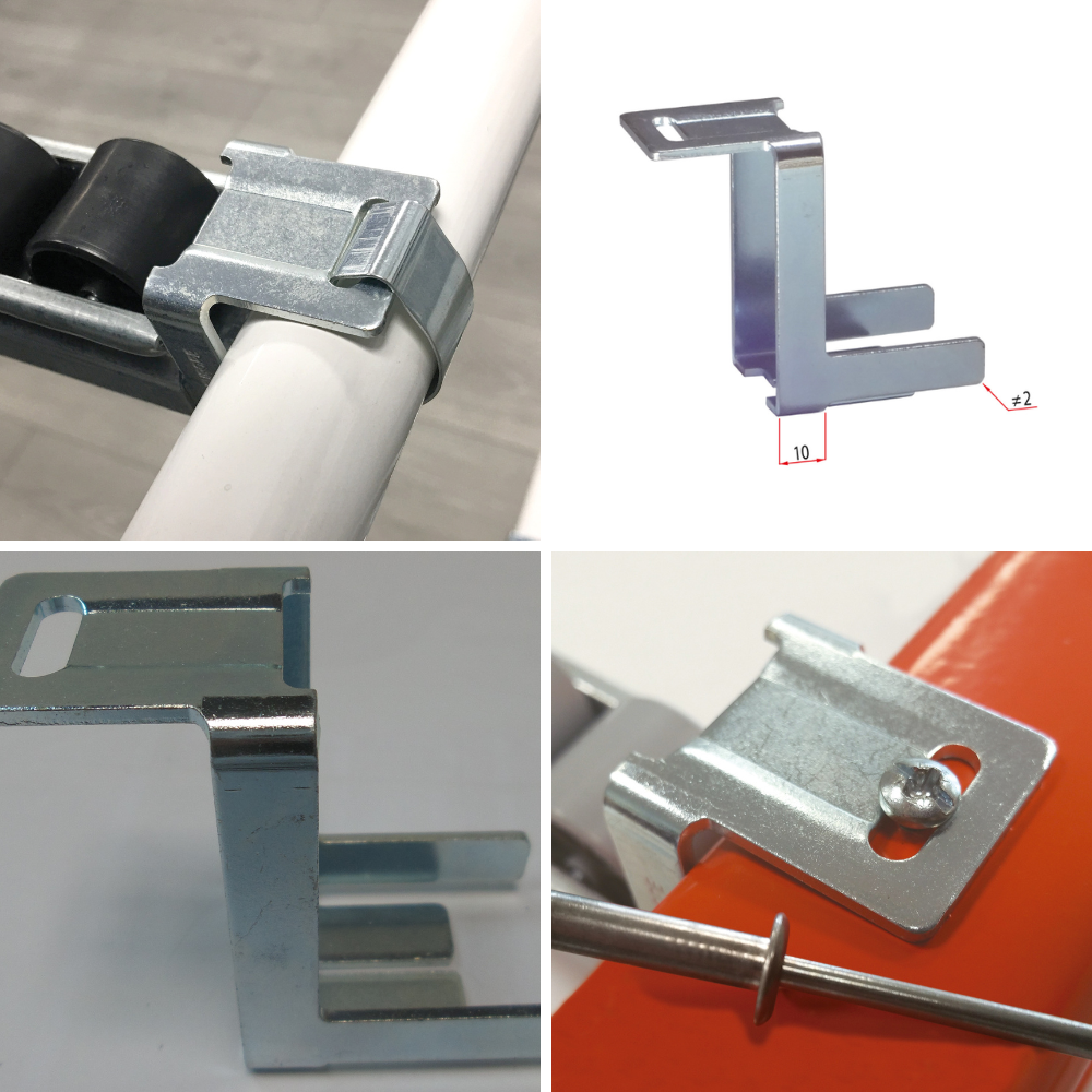 Befestigungselement für Durchlaufregal.