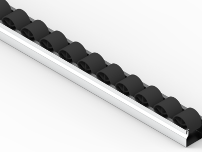 Rollenleiste Typ 726AS - mit antistatischen Rollen - L=2000mm
