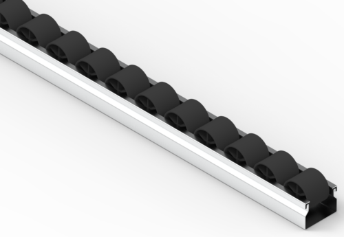 Listwa-T726AS_N Rollenleiste Typ 726AS - mit antistatischen Rollen - L=2000mm