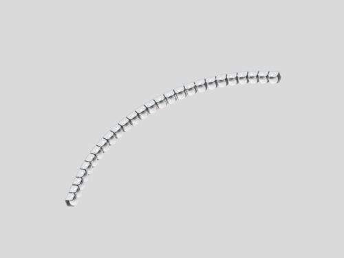 Rollenleiste Typ 100GBB - gummierte Rollen - Torsionsprofil 1M - L=1983mm