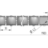 Rollenleiste Typ 100GBB - gummierte Rollen - Torsionsprofil 1M - L=1983mm