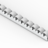 100QG Rollenleiste Typ 100QG - gummierte Rollen - L=2000mm