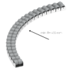 Rollenleiste Typ 200GZ - gummierte Rollen - Torsionsprofil 1M - L=1983mm