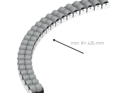 Rollenleiste Typ 200GZ - gummierte Rollen - Torsionsprofil 1M - L=1983mm