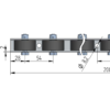 Rollenleiste Typ 611L - L-Profil mit Seitenführung - L=2000mm