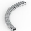 Rollenleiste Typ 200GZ - gummierte Rollen - Torsionsprofil 1M - L=1983mm