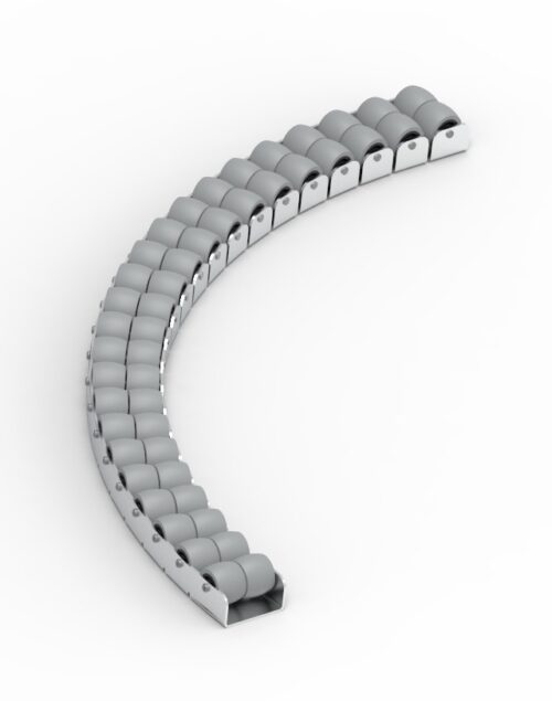Rollenleiste Typ 200GZ - gummierte Rollen - Torsionsprofil 1M - L=1983mm