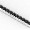 Rollenleiste Typ 611L - L-Profil mit Seitenführung - L=2000mm