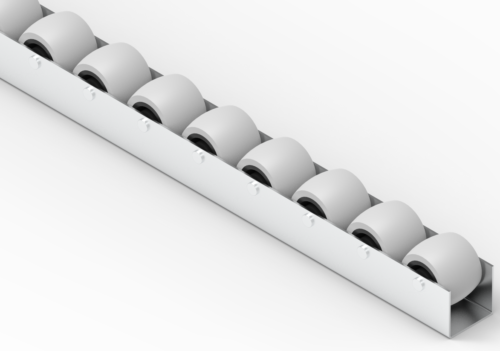 Rollenleiste Typ 100G - gummierte Rollen - L=1200mm