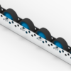 Listwa-T630G_N Rollenleiste Typ 630G - gummierte Rollen ø54mm - L=2000mm