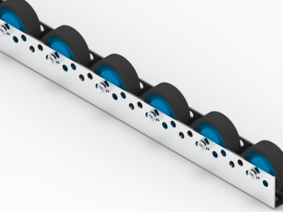Rollenleiste Typ 630G - gummierte Rollen ø54mm - L=2000mm