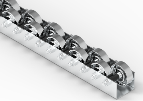 Listwa-T646_N Rollenleiste Typ 646 - Stahl-Doppelrollen ø48mm P31 - L=2000mm