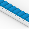 Rollenleiste Typ 715 - Palettenrollenleiste PVC-Rollen - L=2000mm