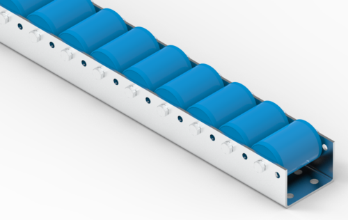 Rollenleiste Typ 715 - Palettenrollenleiste PVC-Rollen - L=2000mm