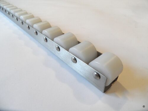 listwa_rolkowa_typ_100p_33_1mm Rollenleiste Typ 100P - PE-Rollen ø28mm, Lebensmittelindustrie - L=2000mm
