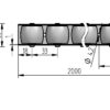 Rollenleiste Typ 100G - gummierte Rollen - L=1200mm