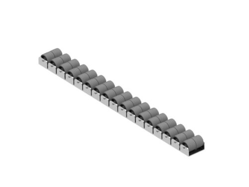 t200_40 Rollenleiste Typ 200GBB - gummierte Rollen - Torsionsprofil 1M - L=1983mm