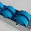 Rollenleiste Typ 640 – Doppelrollen PVC ø48mm, Kugellager, P55 – L=2000mm