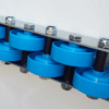 Rollenleiste Typ 641 – Doppelrollen PVC ø48mm, Kugellager, P31 – L=2000mm