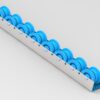 Rollenleiste Typ 643K – Bund-Rollen PP ø48/66mm, Kugellager, P74 – für Rundgut – L=2000mm