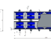 648rys Rollenleiste Typ 648 – Doppelrollen PP ø48+66mm, Kugellager, P74 – L=2000mm