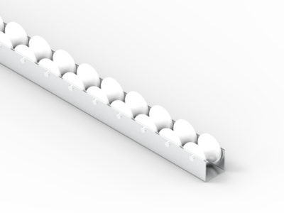 Rollenleiste Typ 100H – POM-C-Rollen ø30mm, für Rohre & Kabel, Sonderanfertigung – L=2000mm