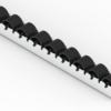 Rollenleiste Typ 100Q – PP-Rollen ø29mm, Schnellwechsel-System, P33 – L=2000mm