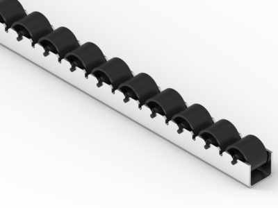 Rollenleiste Typ 100Q – PP-Rollen ø29mm, Schnellwechsel-System, P33 – L=2000mm