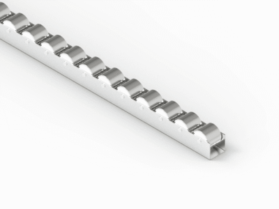 Rollenleiste Typ 100ST – POM-C-Rollen mit Edelstahlmantel, ø27mm
