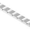 Selbstreinigende Rollenleiste Typ 200PR – PE-Rollen ø28mm, umgekehrtes Profil – L=2000mm