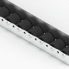 Listwa-T651L_N Rollenleiste Typ 651L – L-Profil mit Seitenführung, Doppelrollen PP ø42mm, P54 – L=2000mm