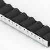 Listwa-T861_N Rollenleiste Typ 681 – Vierfachrollen PP ø42mm, Gleitlager, P54 – L=2000mm
