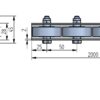 rysunek-621l-Rollenschienen-roller-rails-Tragrollen-ro Rollenleiste Typ 621L – L-Profil mit Seitenführung, Stahlrollen ø48mm, Kugellager, P50 – L=2000mm