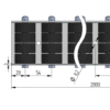 szyna-681 Rollenleiste Typ 681 – Vierfachrollen PP ø42mm, Gleitlager, P54 – L=2000mm